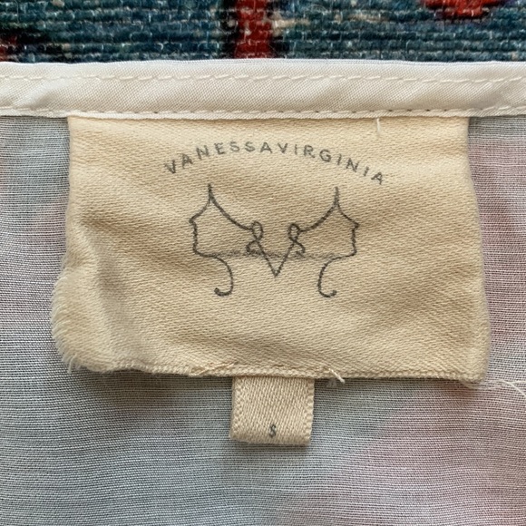 Anthropologie embroidered peasant top blouse boho Small 4 6 Top shirt blouse EUC - Picture 3 of 6